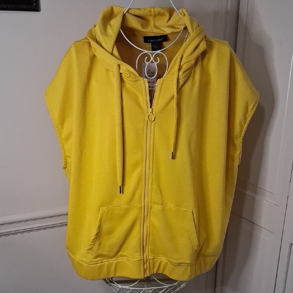 Ashley Stewart Sunny Yellow Sleeveless Vest
